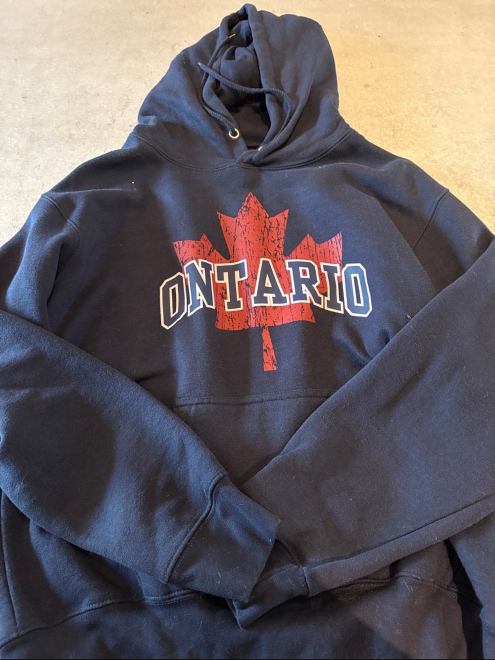 Ontario Maple Graphic Hoodie - Navy Blue
